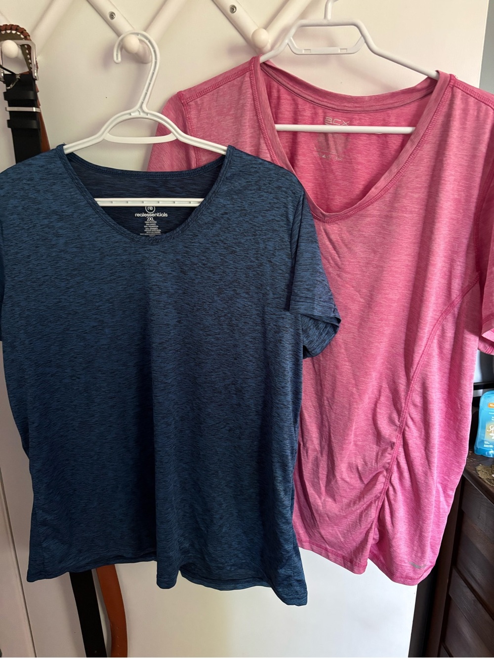 Reel Legends Heathered Blue Tee & Pink V-Neck Tee